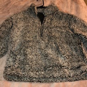 GARAGE fleece cropped hoodie